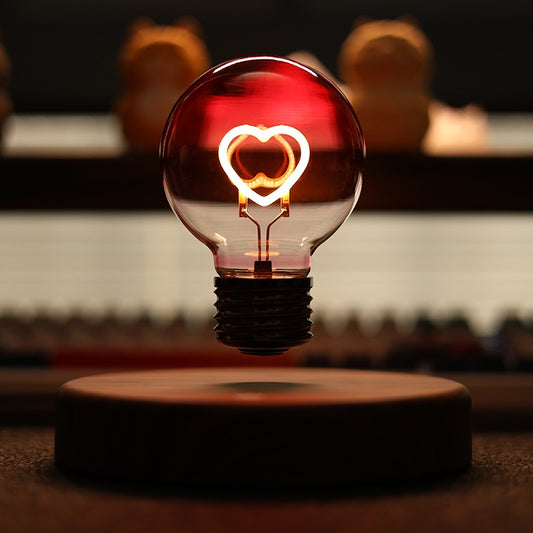 Magnetic Floating Heart Light Bulb