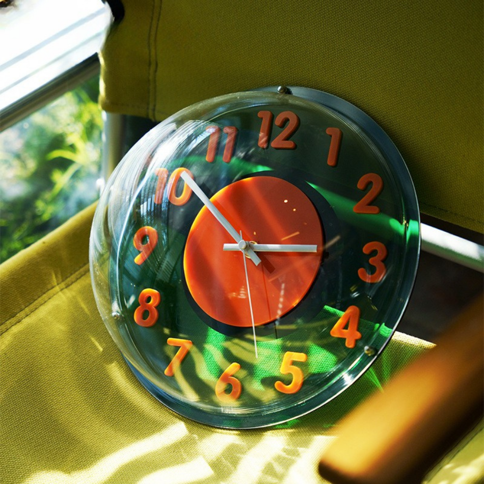 HICAT Transparent Green Bubble Clock - Stand included